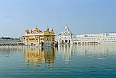 Amritsar - the Golden Temple - the Hari Mandir at the center of the the Pool of Nectar  